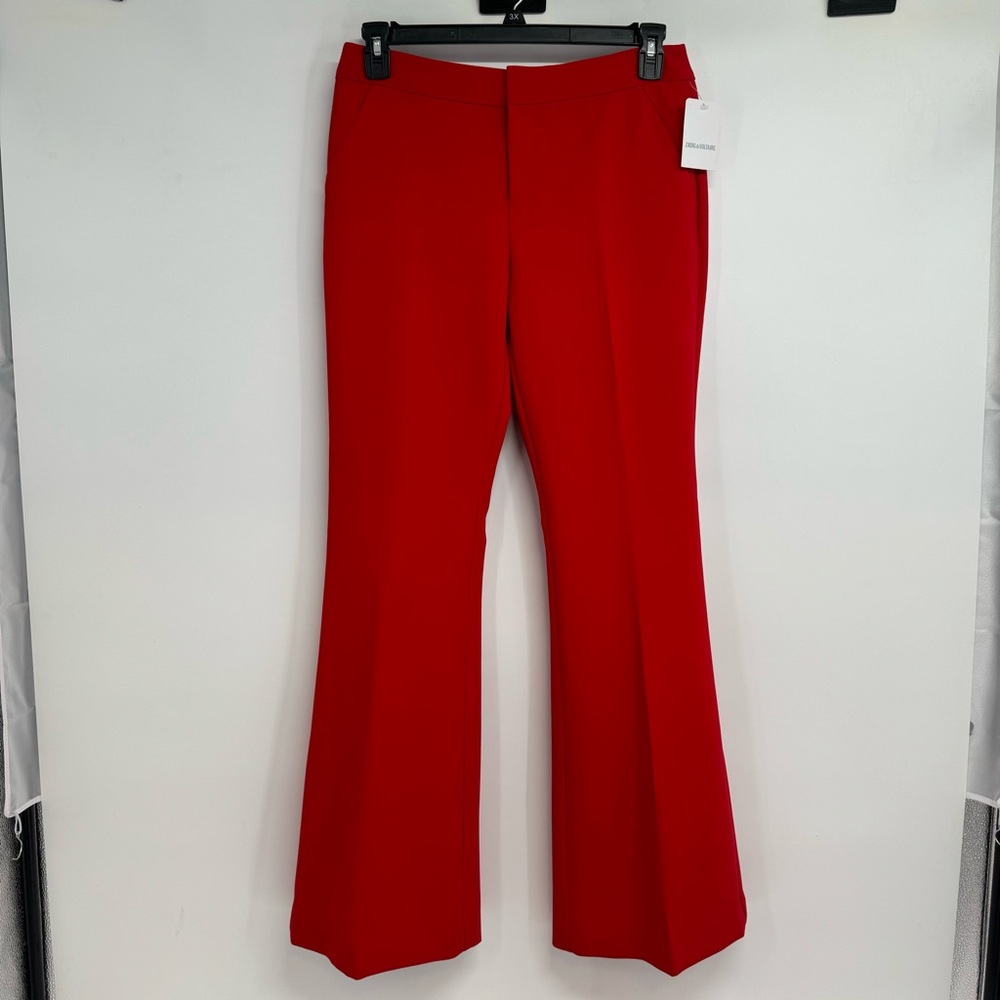 NWT ZADIG & VOLTAIRE Classic Wide-Leg Pants Women’s W30 X L33 Red New